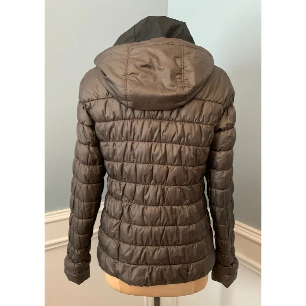 Columbia Hooded Puffer Jacket Womens M Point Reyes Quilted Insulated Zip Up - Picture 3 of 13